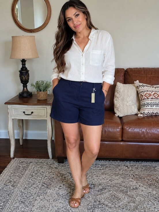 Jones New York Pants - NWT Jones New York Sport Navy Blue Stretch Shorts - Size 12